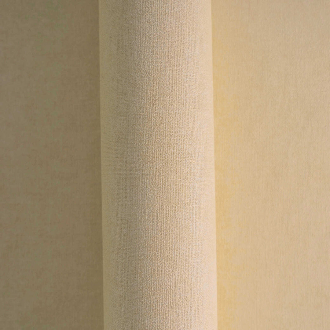 Vienkrāsainas tapetes ar tekstila izskatu - bēšā krāsā, 395653 AS Creation