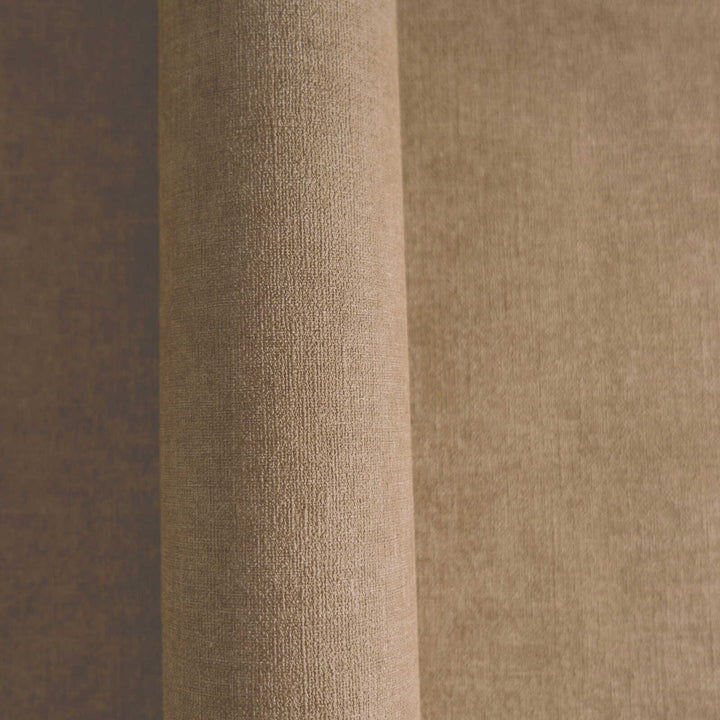 Vienkrāsainas tapetes ar tekstila izskatu brūnā krāsā, 395666 AS Creation