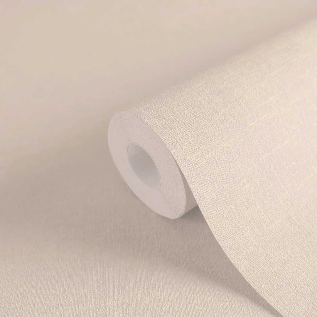 Vienkrāsainas tapetes ar tekstila izskatu - krēmkrāsā, 395652 AS Creation