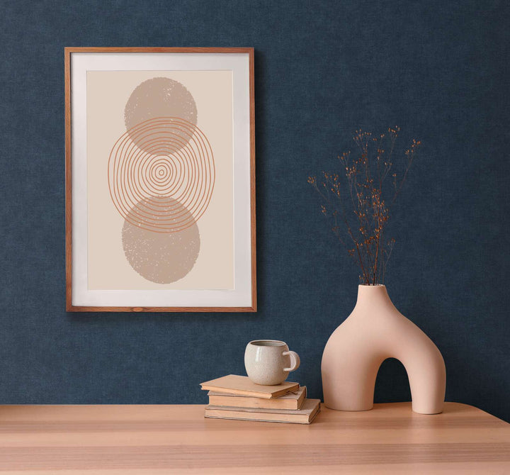 Vienkrāsainas tapetes istabai ar tekstila izskatu, tumši zilas, 395672 AS Creation