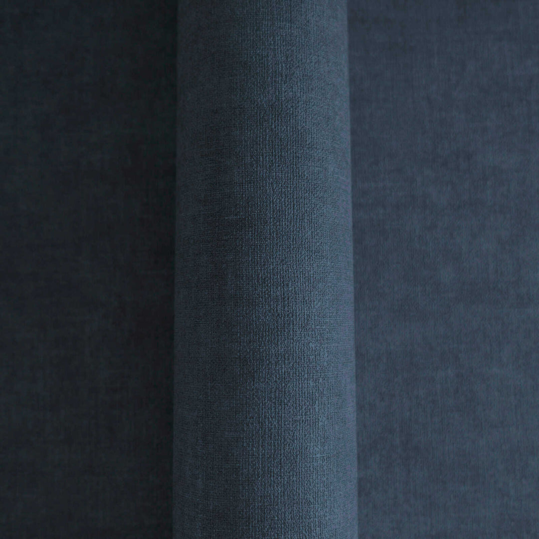 Vienkrāsainas tapetes istabai ar tekstila izskatu, tumši zilas, 395672 AS Creation