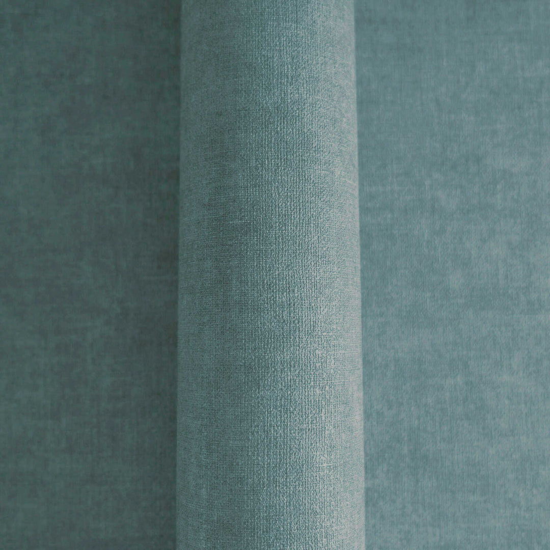 Vienkrāsainas tapetes istabai ar tekstila izskatu zilā krāsā, 395669 AS Creation