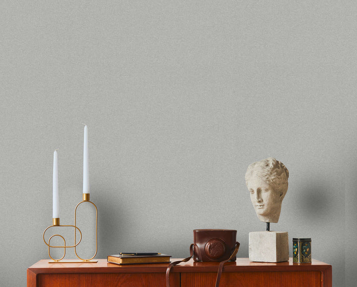 Vienkrāsainas tapetes ar teksturētu virsmu, pelēkas - 1375746 AS Creation