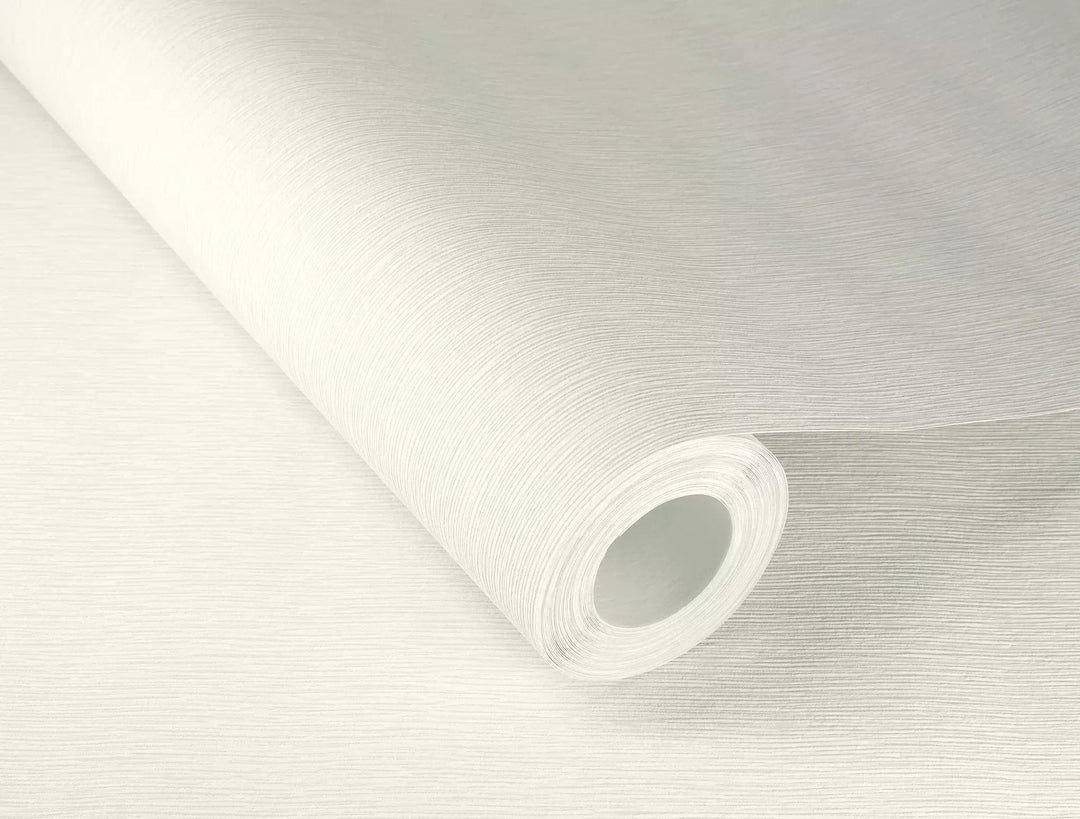 Vienkrāsainas tapetes ar vertikālu struktūru baltā krāsā, 810172 RASCH