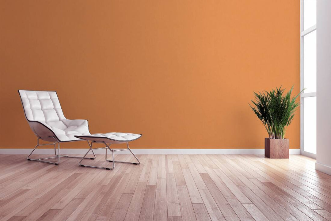 Vienkrāsainas tapetes bērnu istabai, oranžā krāsā, 383266, Bez PVC 🌿 AS Creation