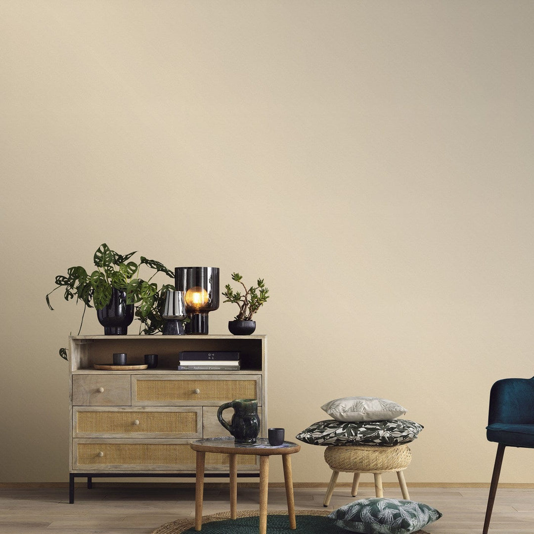 Vienkrāsainas tapetes bēšā krāsā, nedaudz spīdīga, 1045402 Erismann