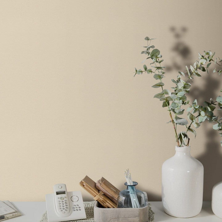 Vienkrāsainas tapetes bēšā krāsā, nedaudz spīdīga, 1045402 Erismann