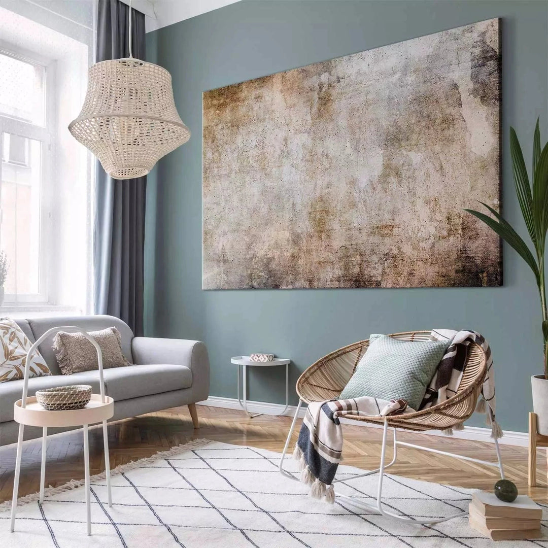 XXL izmēra glezna - Abstraktā glezna maigi brūnos toņos, 151484 ART XL