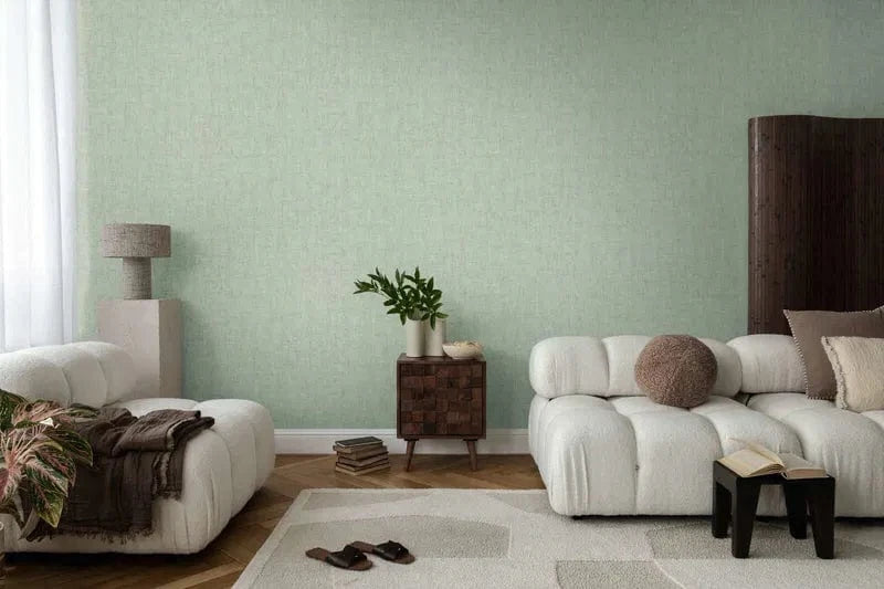 Zaļas tapetes ar sudraba akcentiem - 322619 - idejas viesistabai AS Creation