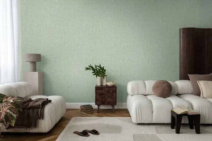 Zaļas tapetes ar sudraba akcentiem - 322619 - idejas viesistabai AS Creation