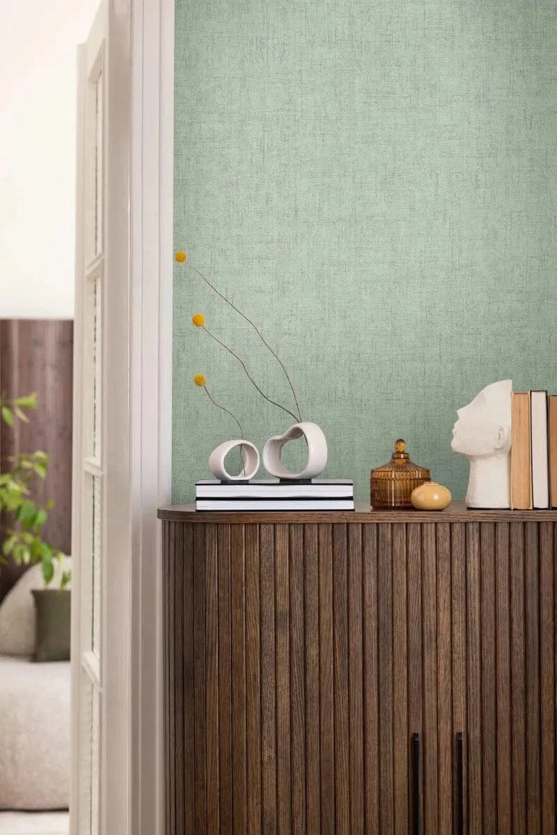 Zaļas tapetes ar sudraba akcentiem - 322619 - idejas viesistabai AS Creation