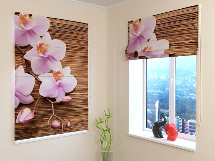 Žalūzijas - Orhidejas un koks Tapetenshop.lv