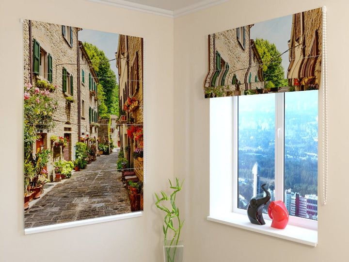 Žalūzijas - Skats uz skaistu ieliņu - viegla uzstādīšana Tapetenshop.lv