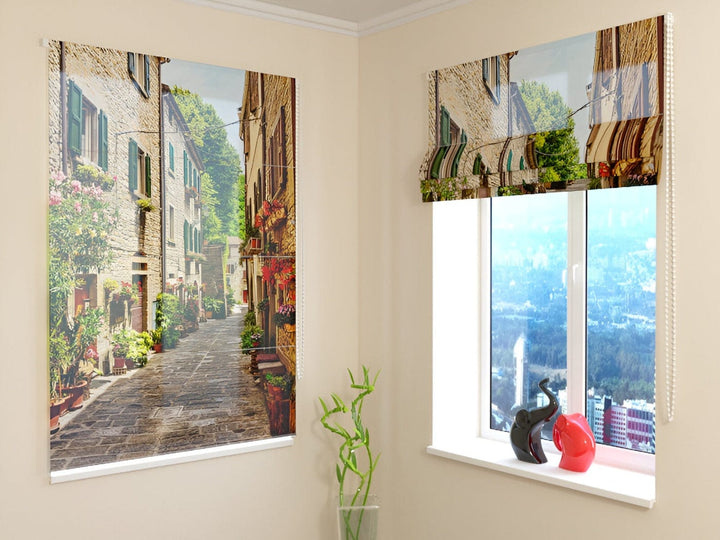 Žalūzijas - Skats uz skaistu ieliņu - viegla uzstādīšana Tapetenshop.lv