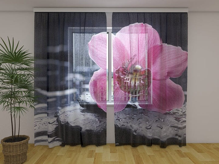 Aizkari ar ziediem - Orhidejas maigums  Tapetenshop.lv