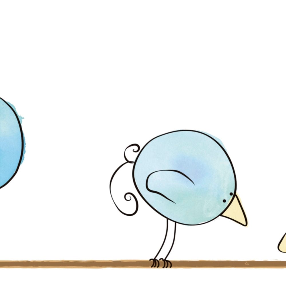 Bērnu tapetes akvareļu krāsās un jautriem putniem, 381371, Bez PVC 🌿 AS Creation