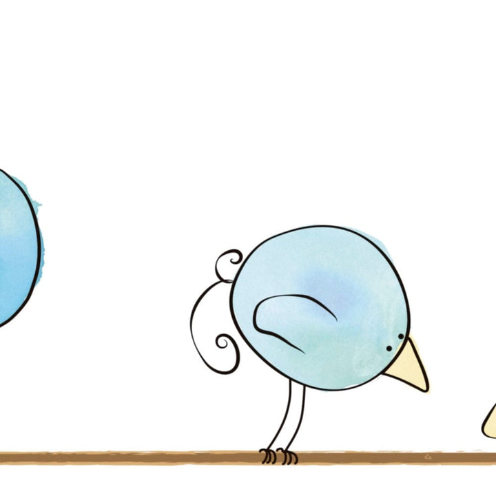 Bērnu tapetes akvareļu krāsās un jautriem putniem, 381371, Bez PVC 🌿 AS Creation