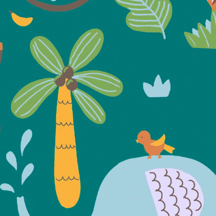 Bērnu tapetes ar džungļu dzīvniekiem – zaļā krāsā, 381151, Bez PVC 🌿 AS Creation