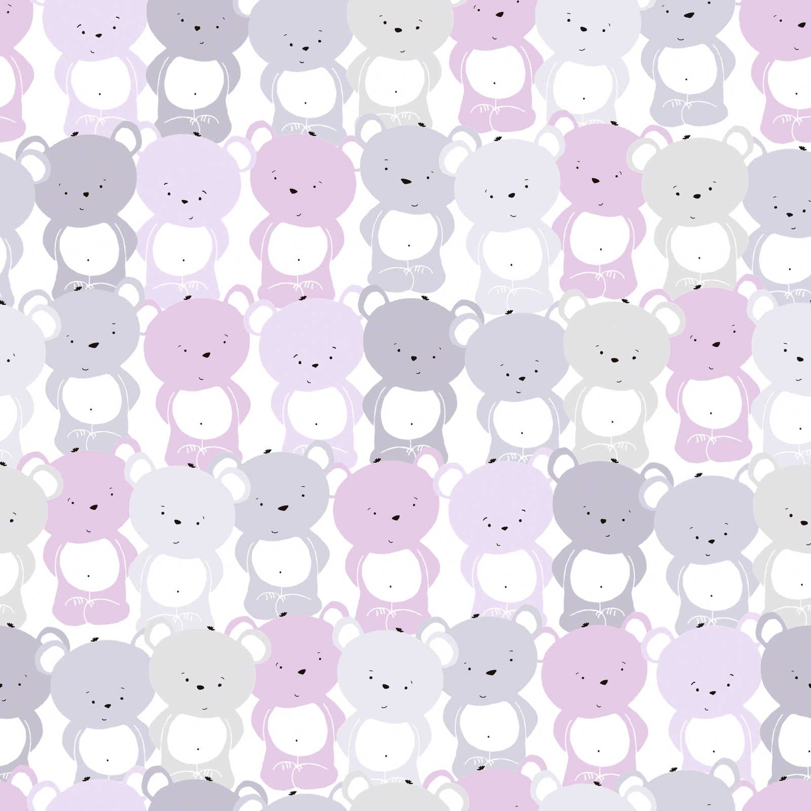 Children's wallpaper for girl's room with bears in pink 1350554 Withou –