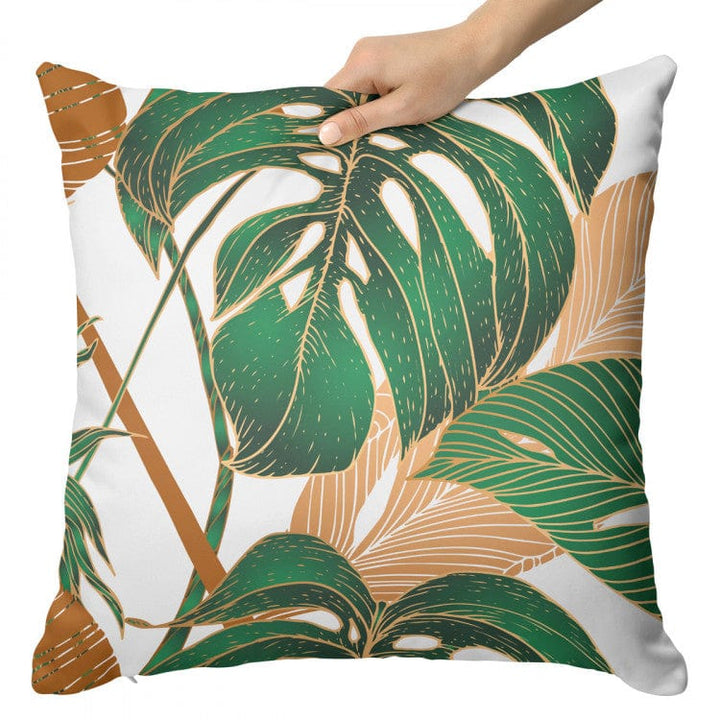 Dekoratīvas spilvendrānas - botāniska kompozīcija zaļos toņos G-art