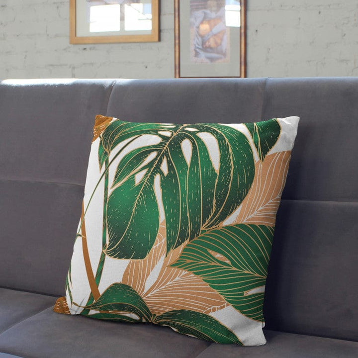 Dekoratīvas spilvendrānas - botāniska kompozīcija zaļos toņos G-art