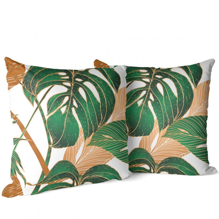 Dekoratīvas spilvendrānas - botāniska kompozīcija zaļos toņos G-art