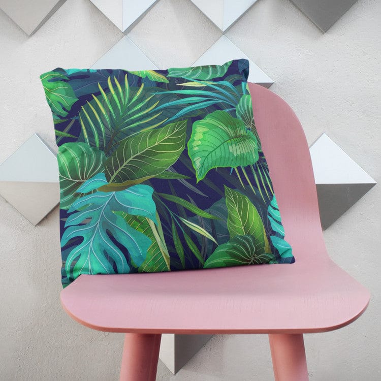 Dekoratīvas spilvendrānas - Filodendru lapas zaļos toņos G-art