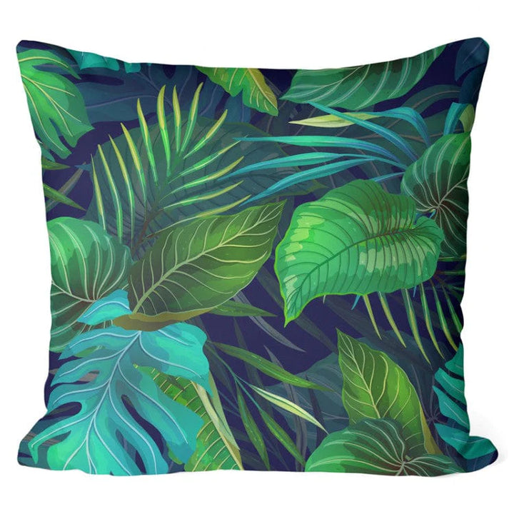 Dekoratīvas spilvendrānas - Filodendru lapas zaļos toņos G-art