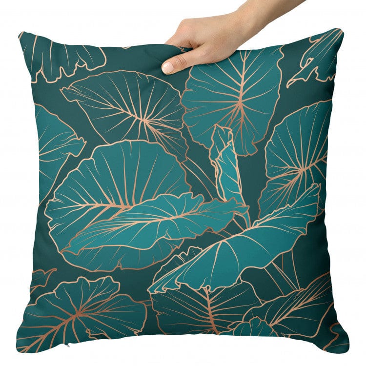 Dekoratīvas spilvendrānas - botāniska kompozīcija ar alokāzijas lapām G-art