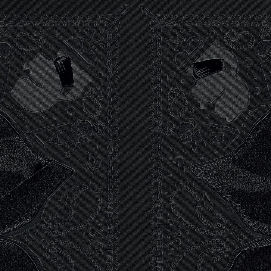 Dizaina tapetes Karl Lagerfeld ar rakstu melnā krāsā, 378453 AS Creation