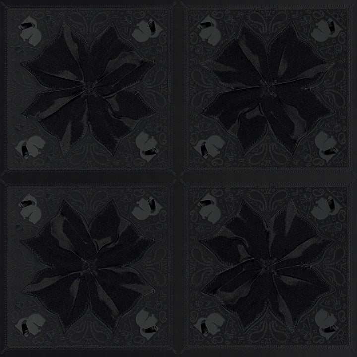 Dizaina tapetes Karl Lagerfeld ar rakstu melnā krāsā, 378453 AS Creation