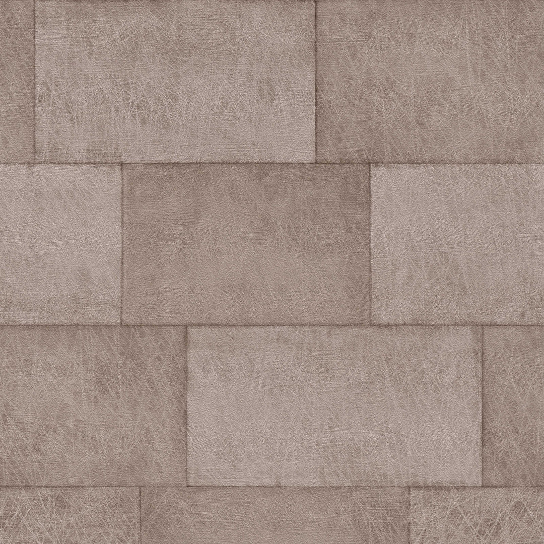 Flizelīna tapetes ar metālisku spīdumu un flīzes rakstu, brūnas 382013 Tapetenshop.lv