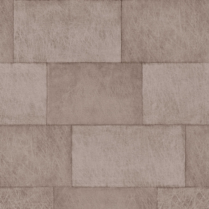 Flizelīna tapetes ar metālisku spīdumu un flīzes rakstu, brūnas 382013 Tapetenshop.lv