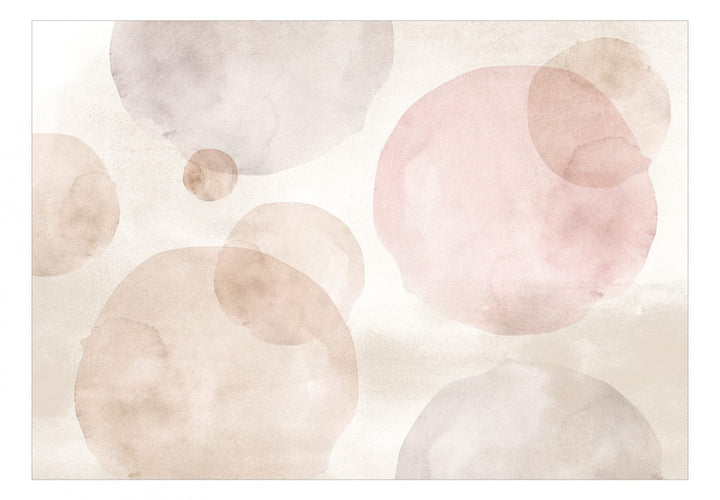 Fototapetes ar akvareļkrāsas apļiem - Levitējošs skaistums - 143711 G-ART