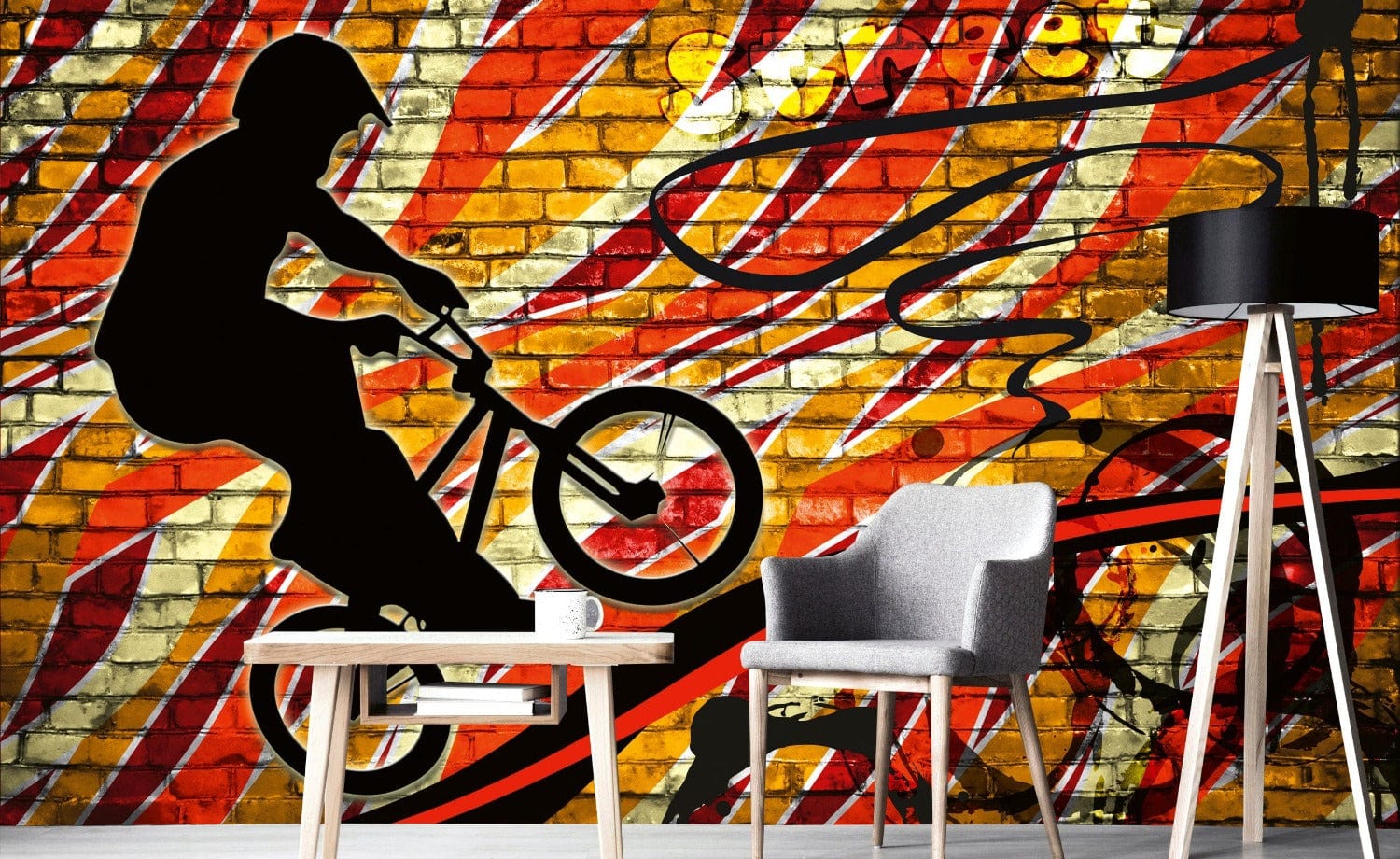 Graffiti Wallpaper Bicycle Graffiti Wall Murals With Graffiti And