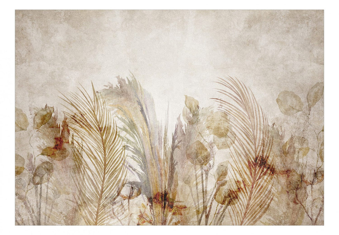 Fototapetes ar ziediem vintāžās stilā, bēšos toņos G-ART