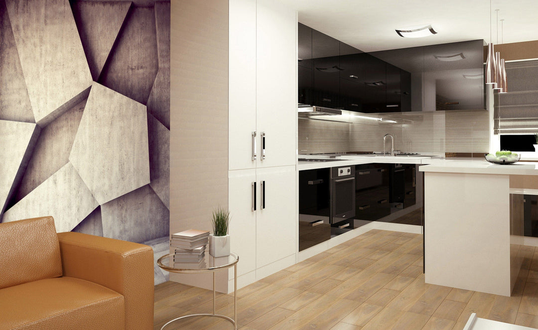 Fototapetes ar betona imitāciju un iluzīju D-ART