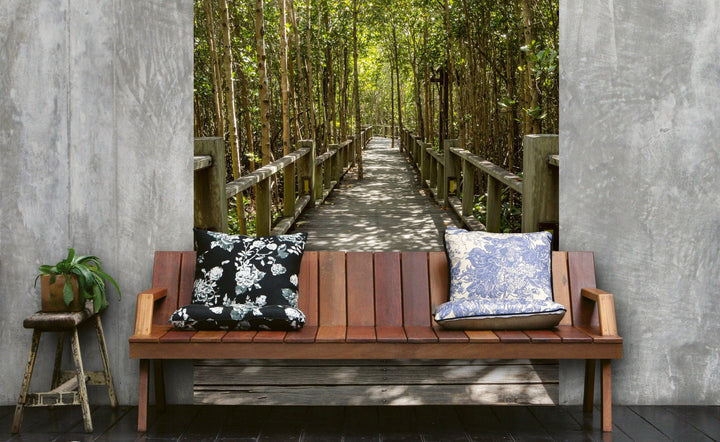 Fototapetes ar meža taku mangrovju mežā D-ART