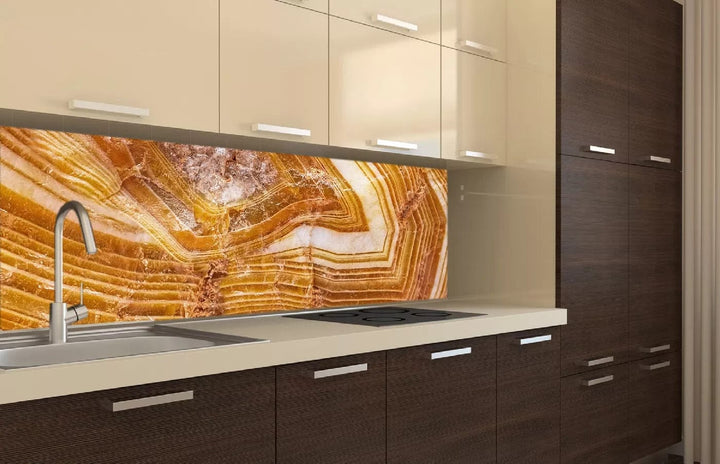 Pašlīmējošas fototapetes virtuvei - Agāts  (180x60 cm) Art4home