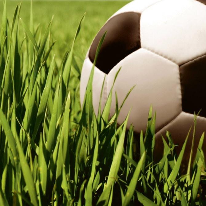 Pašlīmējošas fototapetes virtuvei - Futbola bumba (260x60 cm) Art4home