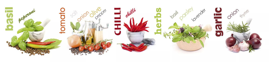 Laminētas pašlīmējošas fototapetes virtuvei - Garšvielas  (260x60 cm) Art4home