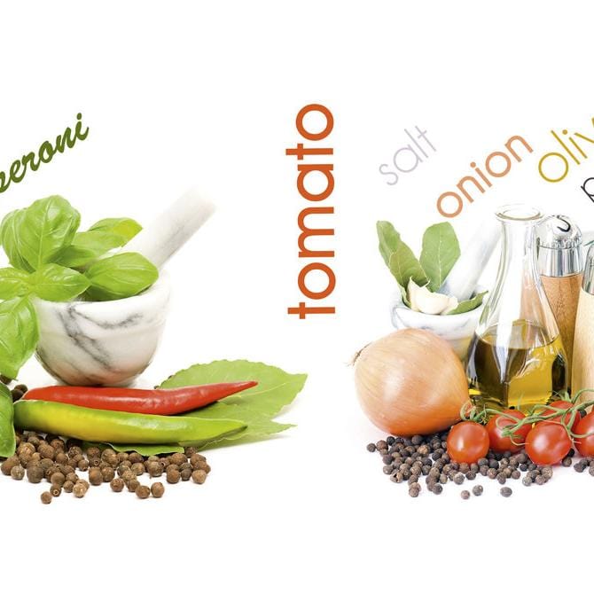 Laminētas pašlīmējošas fototapetes virtuvei - Garšvielas  (260x60 cm) Art4home