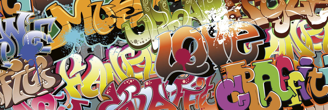 Pašlīmējošas fototapetes virtuvei - Grafiti  (180x60 cm) Art4home