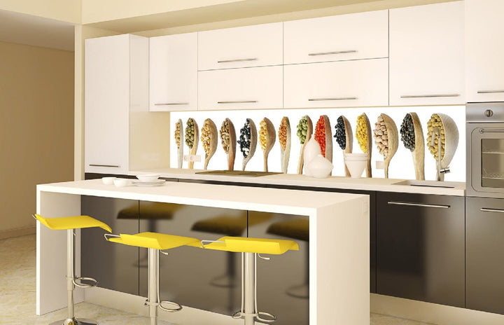 Laminētas pašlīmējošas fototapetes virtuvei - Karotes  (260x60 cm) Art4home