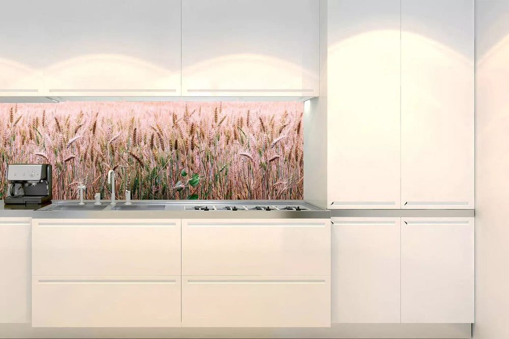 Pašlīmējošas fototapetes virtuvei - Kviešu lauks (180x60 cm) Art4home