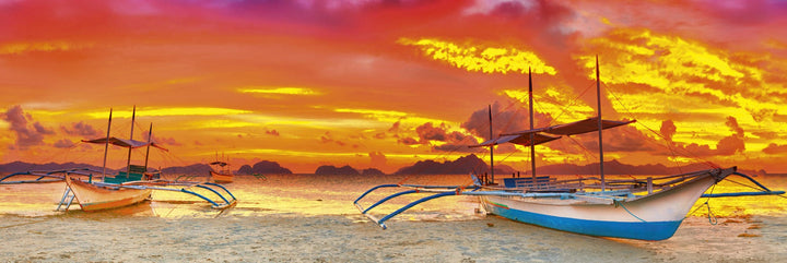 Pašlīmējošas fototapetes virtuvei - Laiva  (180x60 cm) Art4home