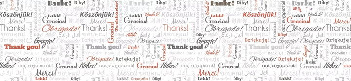 Pašlīmējošas fototapetes virtuvei - Paldies  (260x60 cm) Art4home