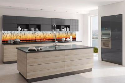 Fototapetes virtuvei ar lamināciju, pašlīmējošas plēve un flizelīns - Saulriets (350x60 cm) Art4home