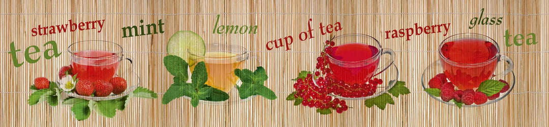Pašlīmējošas fototapetes virtuvei - Tēja  (260x60 cm) Art4home