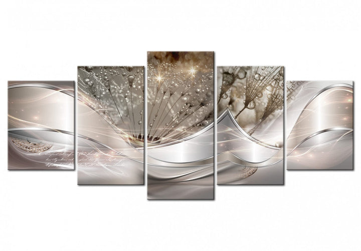 Glezna - ar pienenēm uz abstrakta fona , (x 5), . Bēša, 107628 G-ART